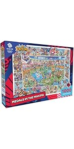 Gibsons Jokesaws Medals in the Making | 1000 Piece Jigsaw Puzzle | Sport Comedy Jigsaw | Sustaina...