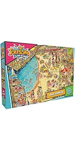 Jokesaws: Seaside Shenanigans | 1000 Piece Jigsaw Puzzle | Seaside Holiday Comedy Puzzle | Sustai...