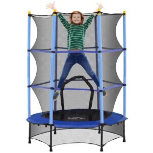 HOMCOM 4.6FT Kids Trampoline with Safety Enclosure