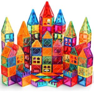 100PCS Magnetic Tiles Kids Toys - Magnetic Building Blocks STEM Magnet Building Set Preschool Learning Magnetic Toys for Kids Ages 3-5 4-8