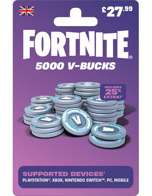Fortnite (5000 V-Bucks - UK Only - Delivered by pos