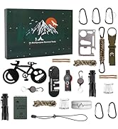 Fiorky 2024 Men Survival Kit Christmas Advent Calendar, 24 Days Christmas Countdown Calendar Tool...