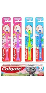 Set Includes: 2 C0LGATE Kids Extra Soft Bristles Toothbrushes 2-5 Years & 1 C0LGATE Toothpaste St...