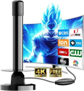 2025 Upgraded TV Aerial - Indoor TV Aerial for Smart TV with Signal Booster