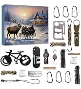 Fiorky 2024 Men Survival Kit Christmas Advent Calendar, 24 Days Christmas Countdown Calendar Tool...