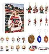 Fiorky Taylor Christmas Advent Calendar 2024, 24 Days Christmas Advent Countdown Calendar Rugby T...
