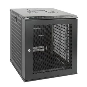 Tecmojo 12U Wall Mount Server Cabinet IT Network Rack Enclosure Lockable Door and Side Panels Black