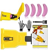 OMCCHK Chainsaw Sharpener Jig, Portable Chain Saw Sharpener Tool with 10Pcs Burrs, Chainsaw Chain...