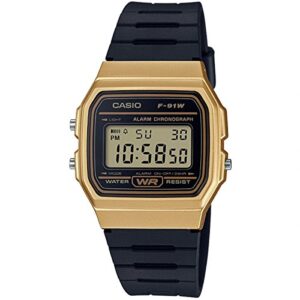 Casio Unisex Watch in Resin/Acrylic Glass with Date Display and LED Light - Water Resistance & Alarm