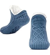 Slipper Socks for Women Men Warm Holding Sock Non Slip Knitted Thick Sherpa Fleece Lined Cosy Win...