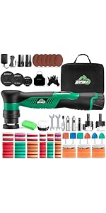 BATOCA S5 Cordless Car Polisher Buffer Machine Dual Action & Rotary Battery Polishing Machine wit...