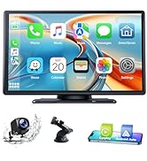 HOTPEAK 8 inches Carplay Screen for Car with Wireless Carplay Android Auto, Portable Carplay for ...