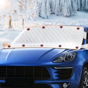 Giyim Car Windscreen Cover For Winter - 231x110cm Car Screen Cover Winter with 9 Powerful Magnets & Reflective Strip