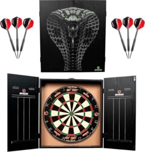 Ruthless Home Darts Centre | Complete Home Dart Board Centre Including Cabinet