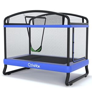 CalmMax 6FT Toddler Trampoline with Horizontal Bar & Swing