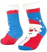 Fluffy Slipper Socks for Women Men Warm Holding Sock Non Slip Knitted Thick Lined Cosy Winter Flo...