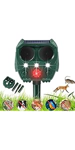 Joomouney Cat Repellent Garden, Cat Deterrent Animal Scarer Ultrasonic Solar Waterproof Deterrent...
