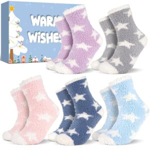 Christmas Gifts for Women Fluffy Socks: Fluffy Socks Womens 4-7 Bed Socks for Women Cosy Socks Xmas Gifts for Women Christmas Ladies Gifts Her Christmas Gifts for Teenage Girls Stocking Fillers Wome