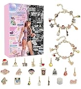 Fiorky 2024 Taylor Christmas Advent Calendar Bracelets, 24 Days Christmas Countdown Calendar DIY ...