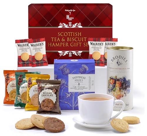 Hattie's Gifts Scottish Afternoon Tea Hamper - Contains Luxury Scottish Shortbread