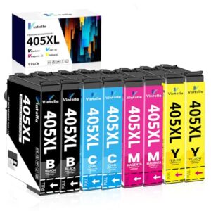 Vintella 405XL Ink Cartridges Multipack Replacement for Epson 405XL Ink Cartridges Multipack Compatible with Epson Workforce WF-3820 WF-4820 WF-7830 WF-4830 WF-7840 WF-3825 WF-4825 (8-Pack)