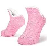 Slipper Socks for Women Men Warm Holding Sock Non Slip Knitted Thick Sherpa Fleece Lined Cosy Win...
