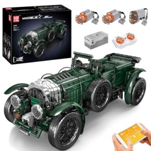 Mould King 13191 MOC Technik RC British Vintage Car Model Building Blocks Kit