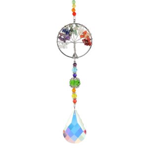 Chakra Healing Crystal Stone Sun Catchers for Windows