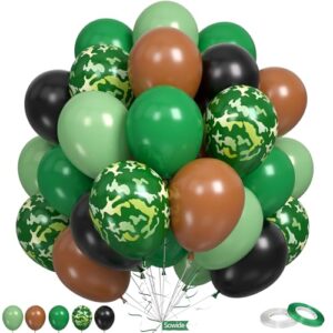 Green Brown Black Balloons