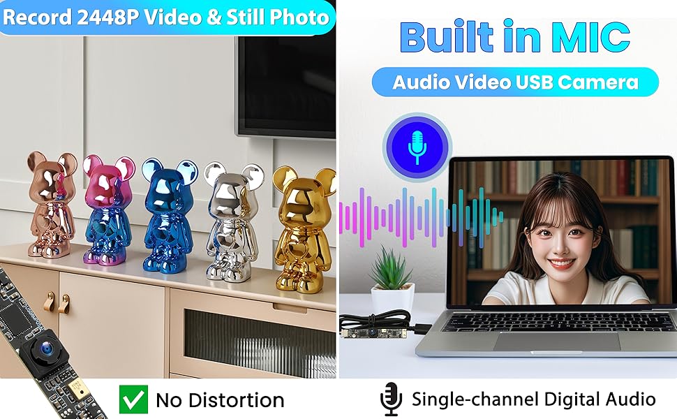 3D printer camera with microphone