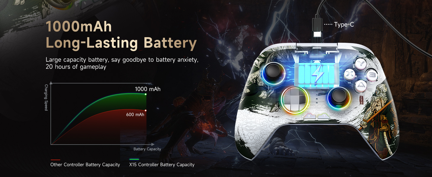 Wireless PC Controller Bluetooth Game Controller X15 Gamepad