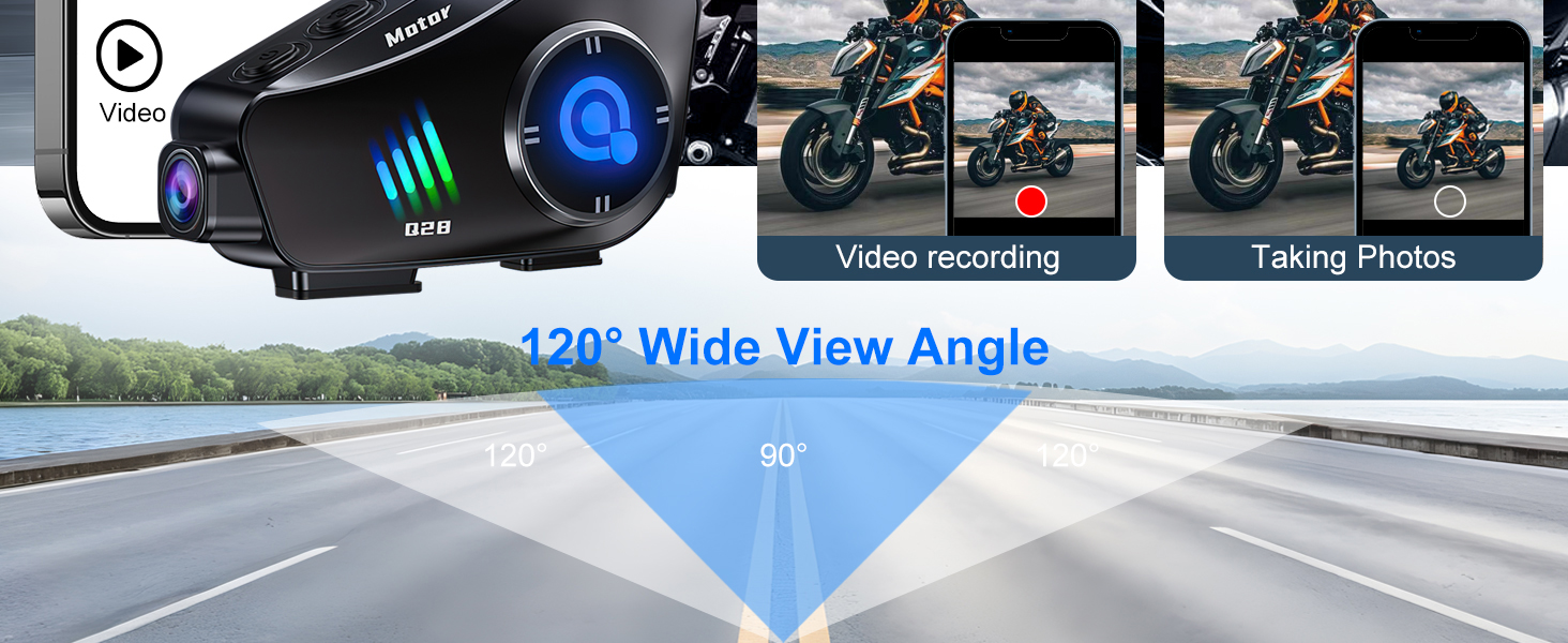 Motorcycle Helmet Headset with Camera 1080P