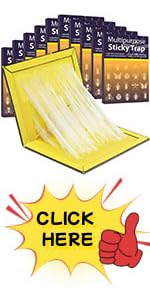 Vesmiga Sticky Pad Traps - 10 Pack Pest Sticky Boards Extra Strong Multi-Use Boards Sticky Catche...