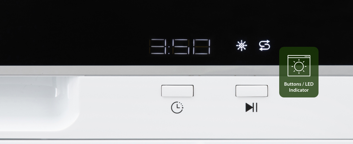 Willow WTTD6W 55cm Table top Dishwasher with Button Controls & LED Indicator Lights 