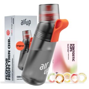 AIR UP® water bottle Gen2 original starter set with pods in 5 flavours I 600ml drinking bottle with sugar-free flavouring I dishwasher-safe