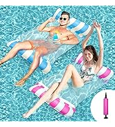 Ousinby Garden Tap Splitter, 2 Way Hose Splitter Double Brass Tap with 2Pcs 3/4 Inch Tap Hose Con...