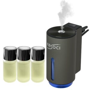 KESOCI Smart Car Air Freshener: Revolutionary Smart Car Diffuser Vent Clip with 3 Exclusive 10 ml Fragrances (Ocean
