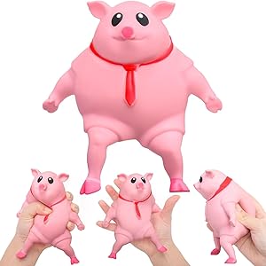 Pink Pig Toy Figure for Kids & Adults
