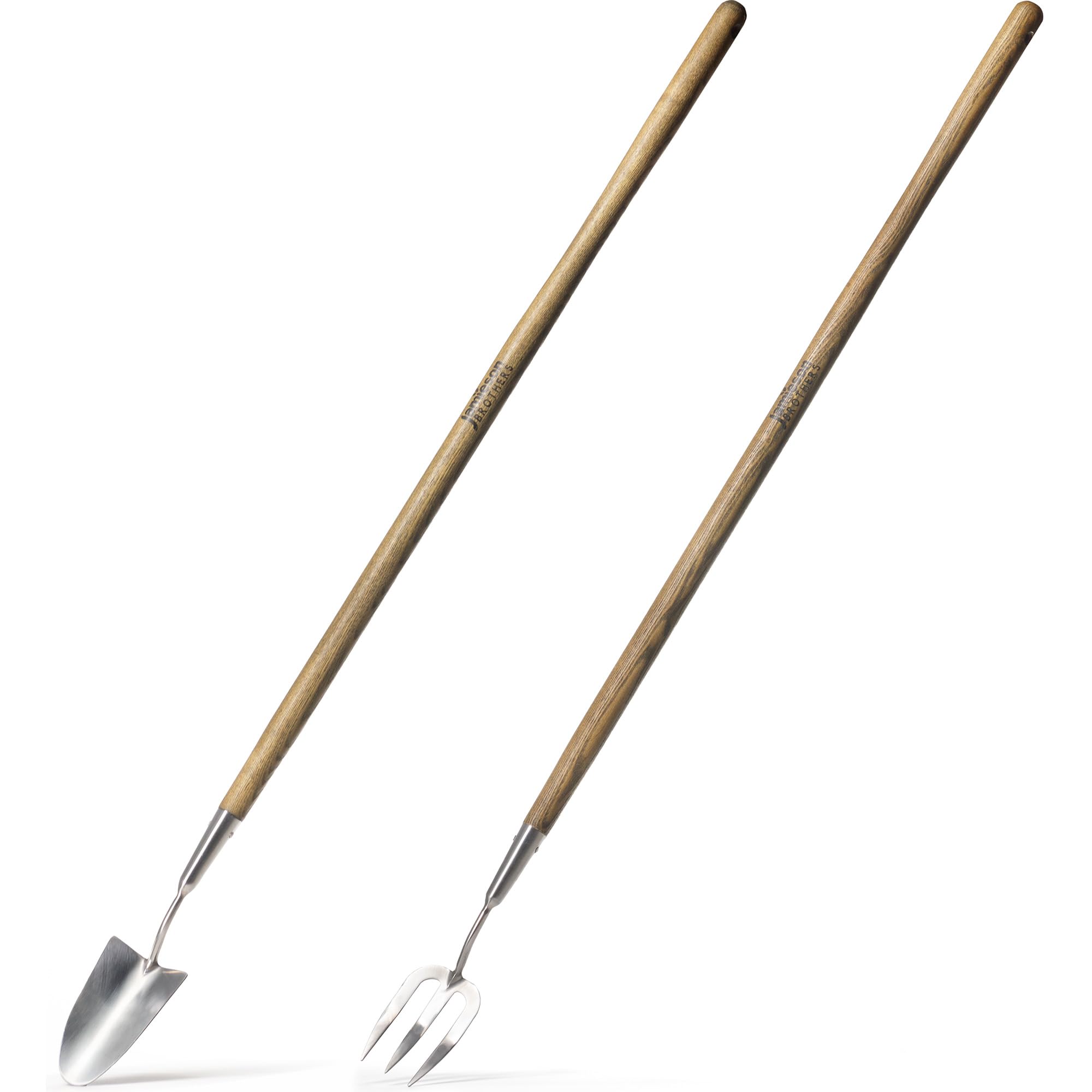 Gardening Stainless Steel Long Handled Garden Fork and Long Handled Gardening Trowel w in 1 Garden Tool Set for all of your gardening needs by Jamieson Brothers