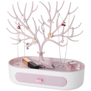 penobon Antler Jewellery Organiser Stand with Drawer