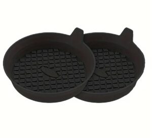 Universal Car Cup Coasters Car Cup Mats Non-Slip Recessed Car Interior Accessories Car Cup Holder Inserts Coasters for Hot Drinks Car Coasters for Cup Holders Car Accessories in Black 2 pcs