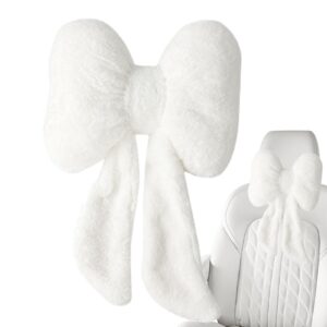 Nubamzy Car Headrest Pillow | Bow Tie Neck Pillow for Car Headrest | Plush Cute Car Neck Pillows Neck & Cervical Pillows for Home and Chai