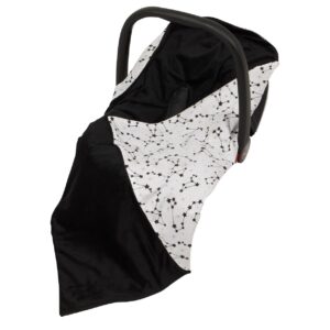 Viculii Double Sided Baby Wrap for car seat | white and black constellation stars baby wrap swaddle cover cosytoes blanket for car seat 100x100cm | boy or girl