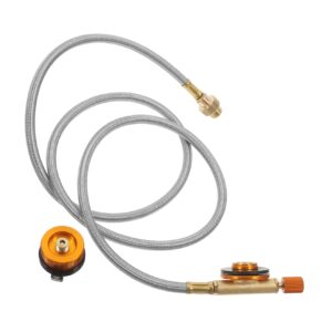CAXUSD Gas Tank Connector Tank Regulator Griddle Universal Adapter Tank Hose Extention Cord Refill Adapter Camping Stove Gas Adapter Gas Refill Adapter Coppe