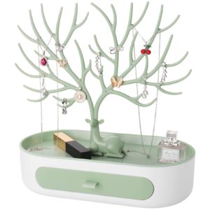 penobon Antler Jewellery Organiser Stand with Drawer