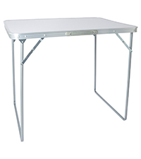 Harbour Housewares 80cm Rectangle Folding Camping Picnic Trestle Table in White