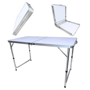 4FT heavy-duty folding table camping self-service wedding banquet market garden party market stall picnic indoor and outdoor folding carrying handle