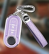 FT FUNTOR for Fiat Key fob Cover,3-button Silicone Keycase,360 Degree Car Key Case Protector with...