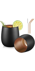 glasses drinking glasses black and gold tumblers water glasses 2 pack single glass black wine glass