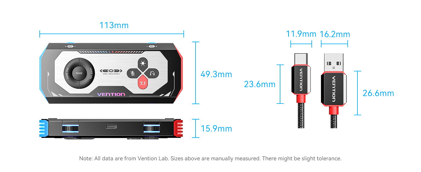 7.1 Gaming DAC External USB Sound Card